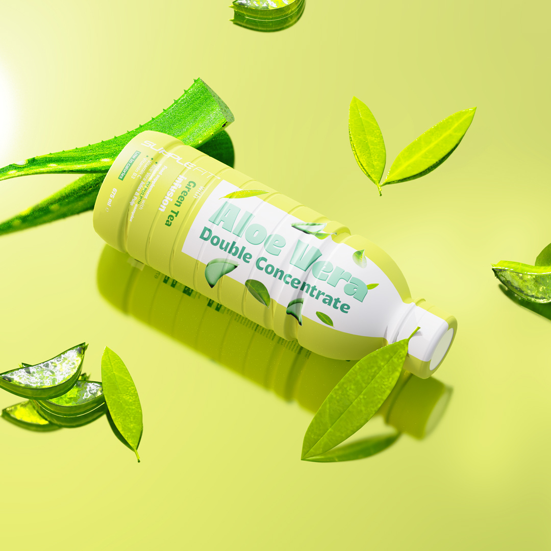 ALOE VERA Jus Et Pulpe Avec Thé Vert - 675 ml